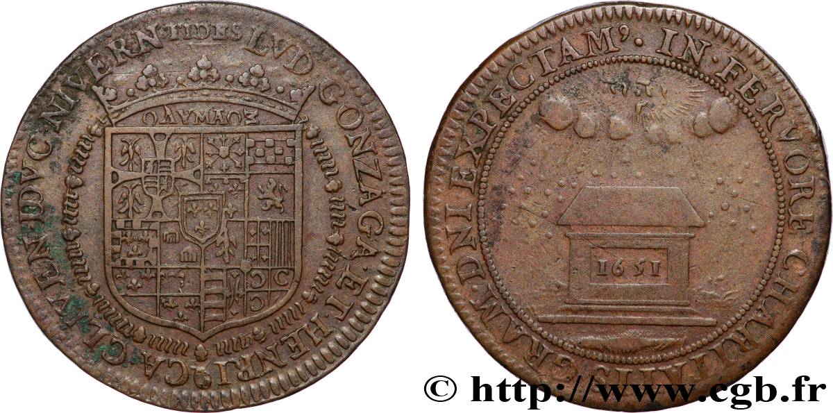ARDENNES - DUCHÉ DU RETHÉLOIS - LOUIS DE GONZAGUE ET HENRIETTE DE CLÈVES LOUIS DE GONZAGUE ET HENRIETTE DE CLÈVES TTB/TB+