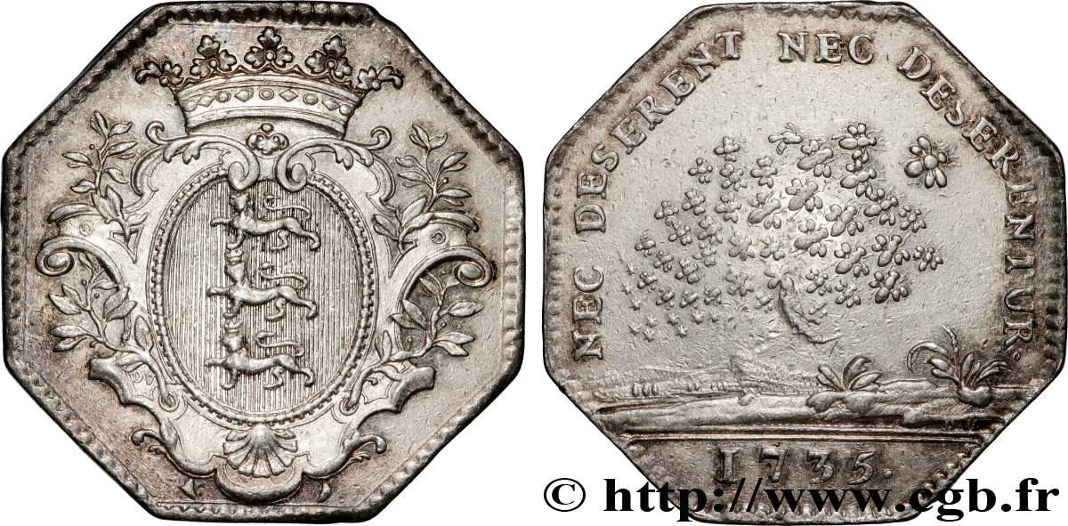 BOURGOGNE (ÉTATS DE ...) Jeton octogonal AR 29, Charles-Louis de Montsaulnin de Montal, baron de Courcelles, seigneur de St-Brisson, élu de la noblesse AU