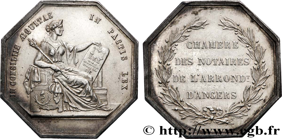 NOTAIRES DU XIXe SIECLE Notaires d’Angers TTB+/TTB