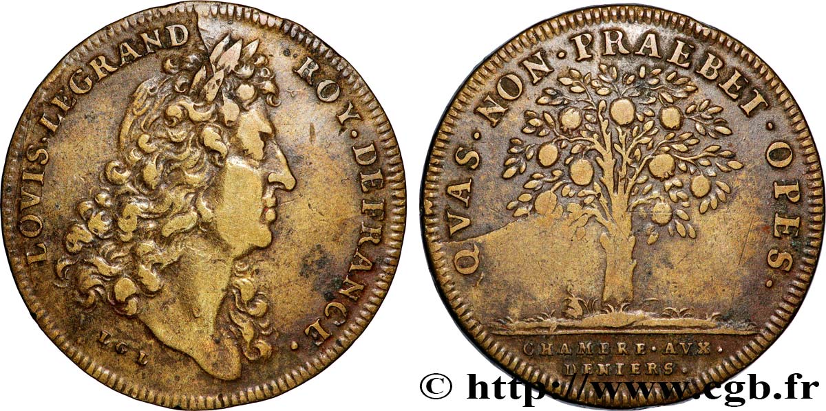 CHAMBRE AUX DENIERS Louis XIV VF/XF