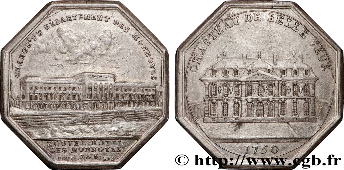 COUR DES MONNAIES DE PARIS Jeton octogonal AR 33 BB