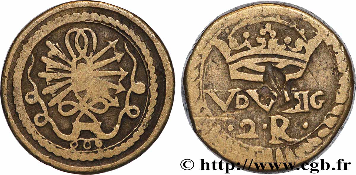 ESPAGNE (ROYAUME D ) - POIDS MONÉTAIRE - PHILIPPE IV D ESPAGNE Poids monétaire pour la pièce de 2 réals TB+