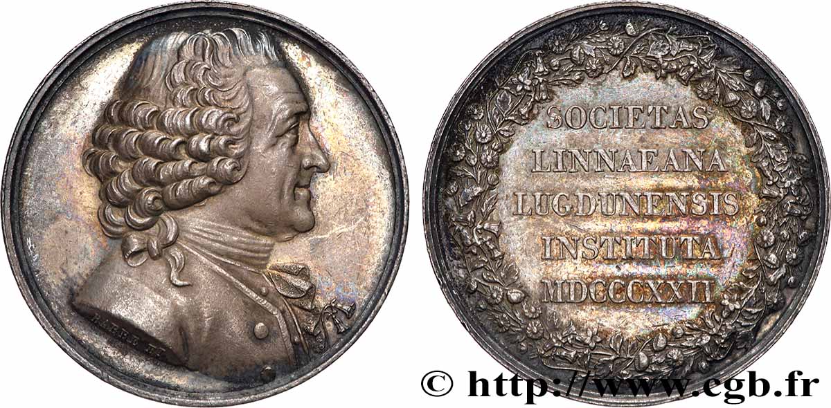 LYON AND THE LYONNAIS AREA (JETONS AND MEDALS OF...) Jeton Ar 32, centenaire de la Société linnéenne de Lyon AU/AU