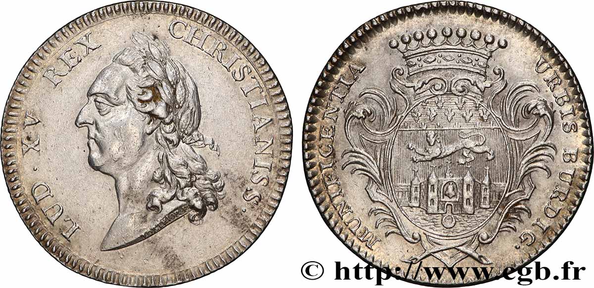 BORDEAUX Récompense de la ville de Bordeaux, émission de 1769 AU