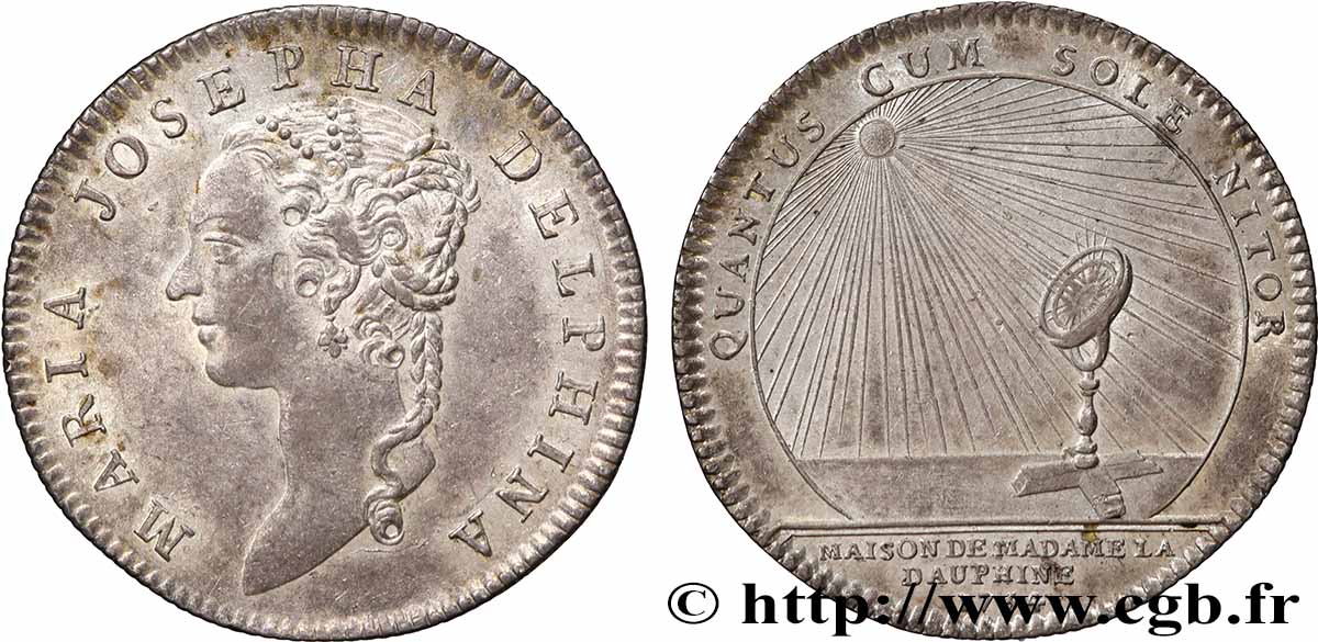 DAUPHINÉ - MARIE-JOSÈPHE DE SAXE, DAUPHINE Jeton Ar 28  MARIE-JOSÈPHE DE SAXE, DAUPHINE EBC