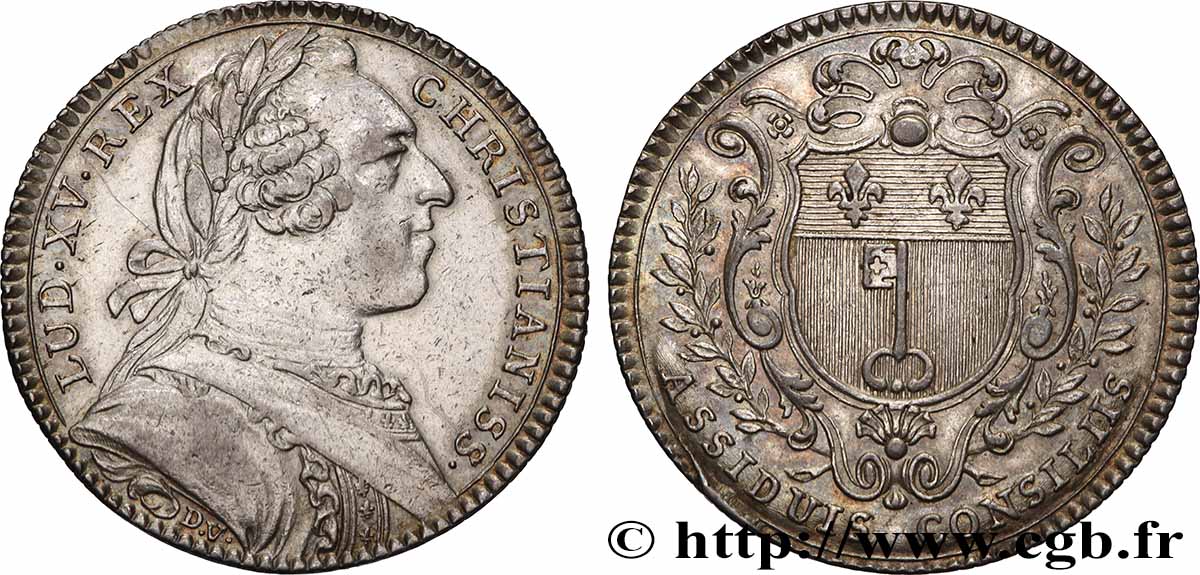 ANJOU - NOBLESSE Ville d’Angers, émission de 1753 TTB+/SUP