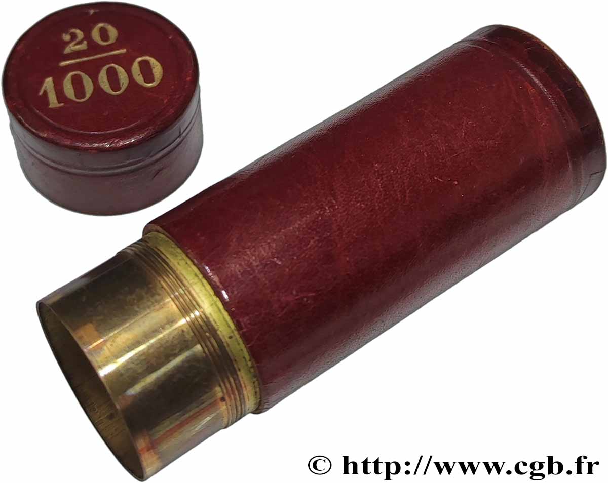 PORTE-LOUIS, PORTE-MONNAIE Porte-louis, tube pour 20 francs TTB+