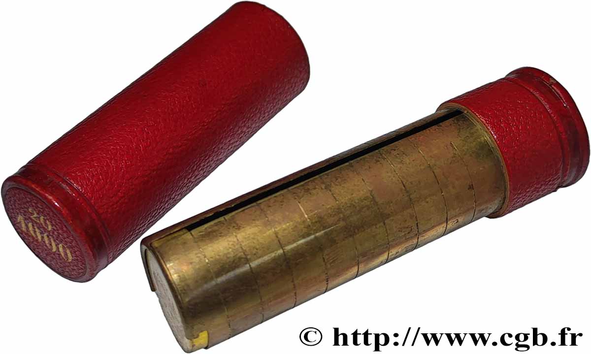 PORTE-LOUIS, PORTE-MONNAIE Porte-louis, tube pour 20 francs TTB+