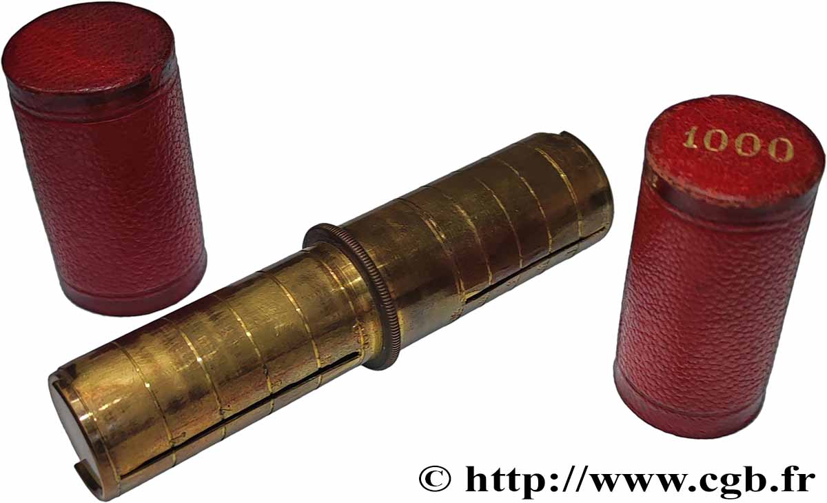 PORTE-LOUIS, PORTE-MONNAIE Porte-louis, tube pour 10 et 20 francs TTB+