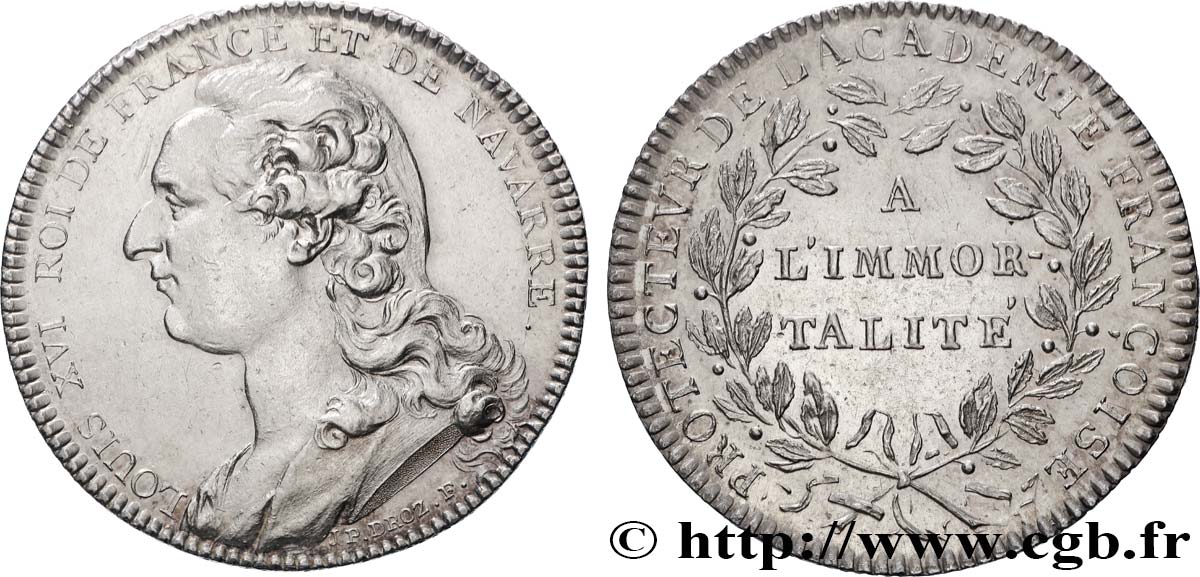 ACADÉMIE FRANÇAISE Académie française, émission de 1785 TTB+