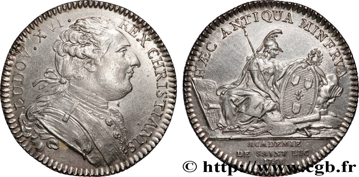 ACADÉMIES ET SOCIÉTÉS SAVANTES Académie de St Luc, émission de 1777 TTB+
