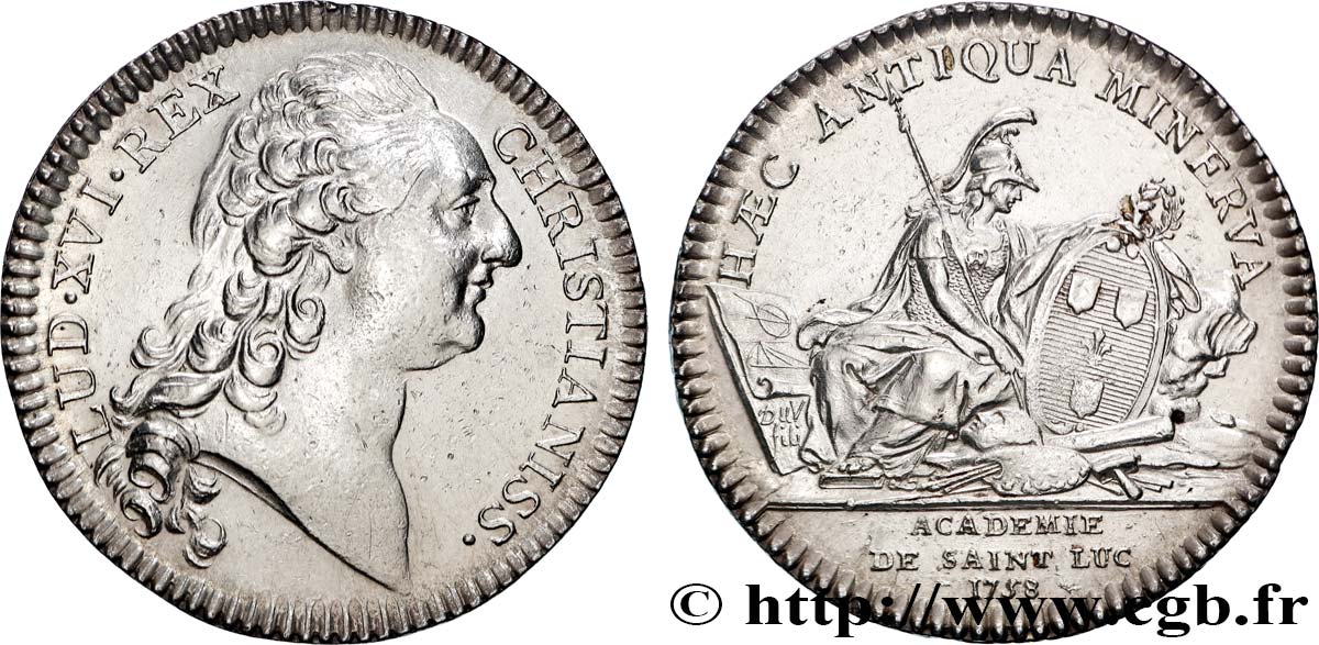 ACADÉMIES ET SOCIÉTÉS SAVANTES Académie de St Luc, émission de 1787 TTB/TTB+