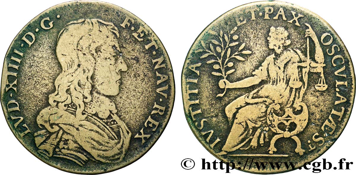 LOUIS XIV LE GRAND ou LE ROI SOLEIL Buste au type du sacre TB