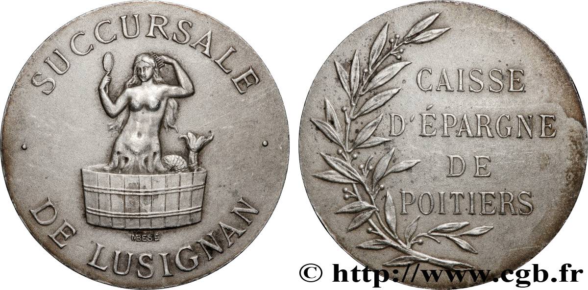 SAVINGS BANKS / CAISSES D ÉPARGNE CAISSE D EPARGNE DE POITIERS, Flan mat AU/AU