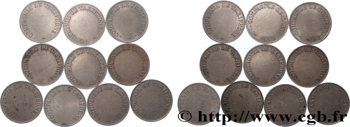 TROISIÈME RÉPUBLIQUE Jeton de téléphone, lot de 10 TTB