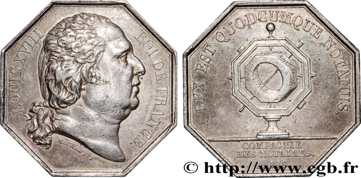 NOTAIRES DU XIXe SIECLE Notaires de Paris (Louis XVIII) TTB