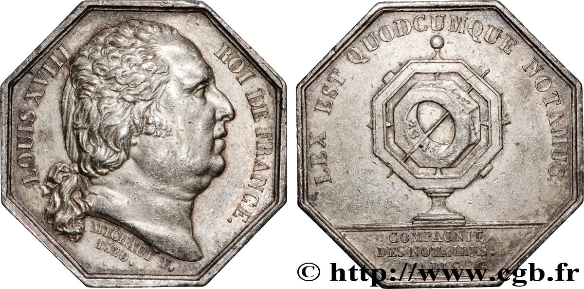 NOTAIRES DU XIXe SIECLE Notaires de Paris (Louis XVIII) TTB