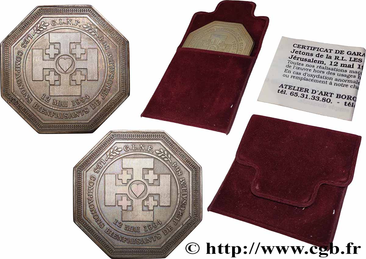 FREEMASONRY Les Compagnons Bienfaisants de Jérusalem 864 AU