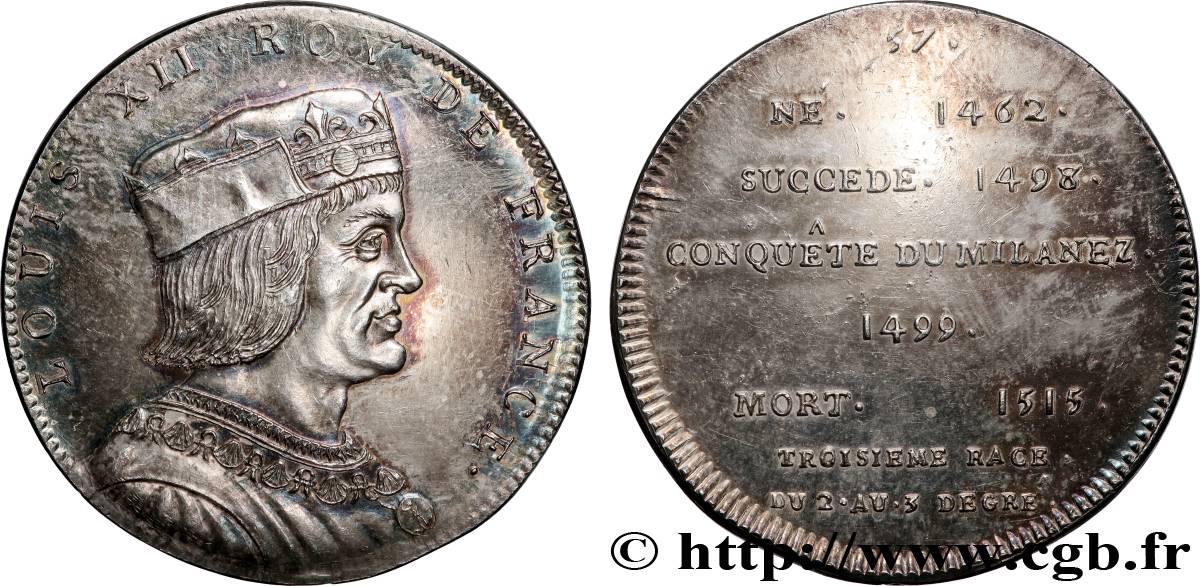 SÉRIE MÉTALLIQUE DES ROIS DE FRANCE Règne de LOUIS XII - 57 - Émission de Louis Philippe AU