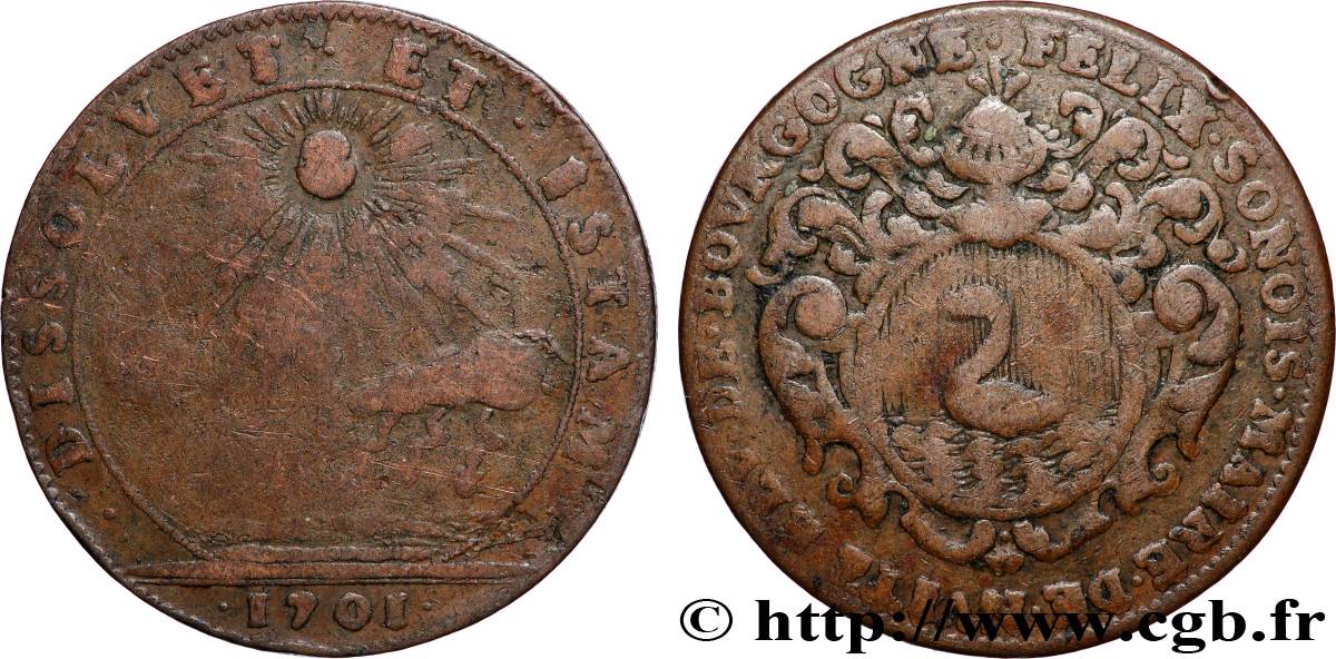 BOURGOGNE (ÉTATS DE ...) Jeton CU 30, Félix Sonois, élu du tiers-état VF