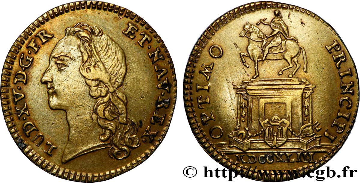 BORDEAUX (VILLE DE ) Statue de Louis XV à Bordeaux TTB+