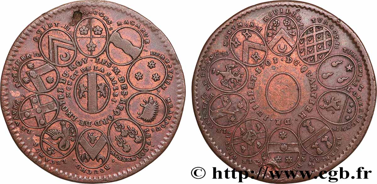 NORD DE LA FRANCE (NOBLESSE ET VILLES DU...) Antoine Monet de la Salle, premier maitre des requetes de l’Hotel  du Roy TTB+