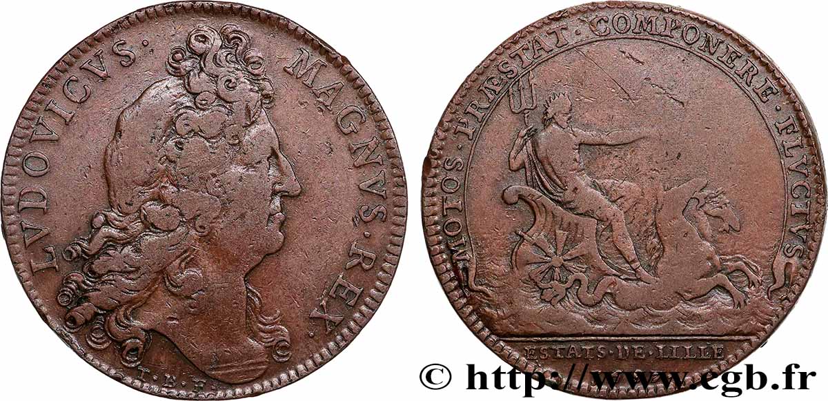 FLANDRE FRANÇAISE États de Lille, émission de 1697 XF