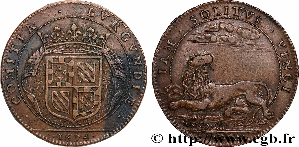 BOURGOGNE (ÉTATS DE ...) Seconde conquête de la Franche-Comté AU/XF