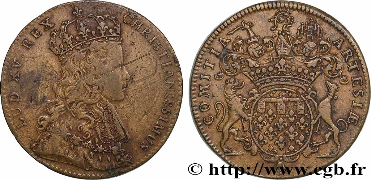 LOUIS XV DIT LE BIEN AIMÉ Les États d’Artois VF/XF