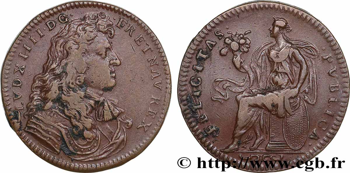 LOUIS XIV LE GRAND ou LE ROI SOLEIL Bonheur public TTB