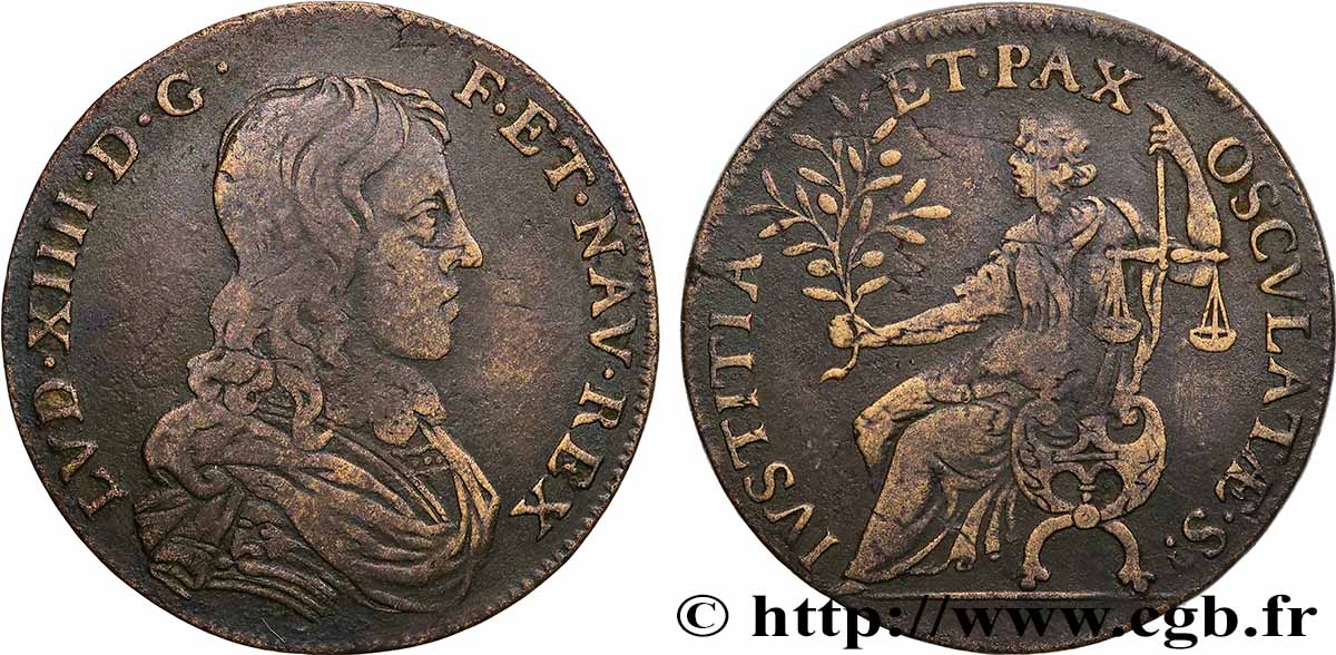 LOUIS XIV LE GRAND ou LE ROI SOLEIL Buste au type du sacre VF