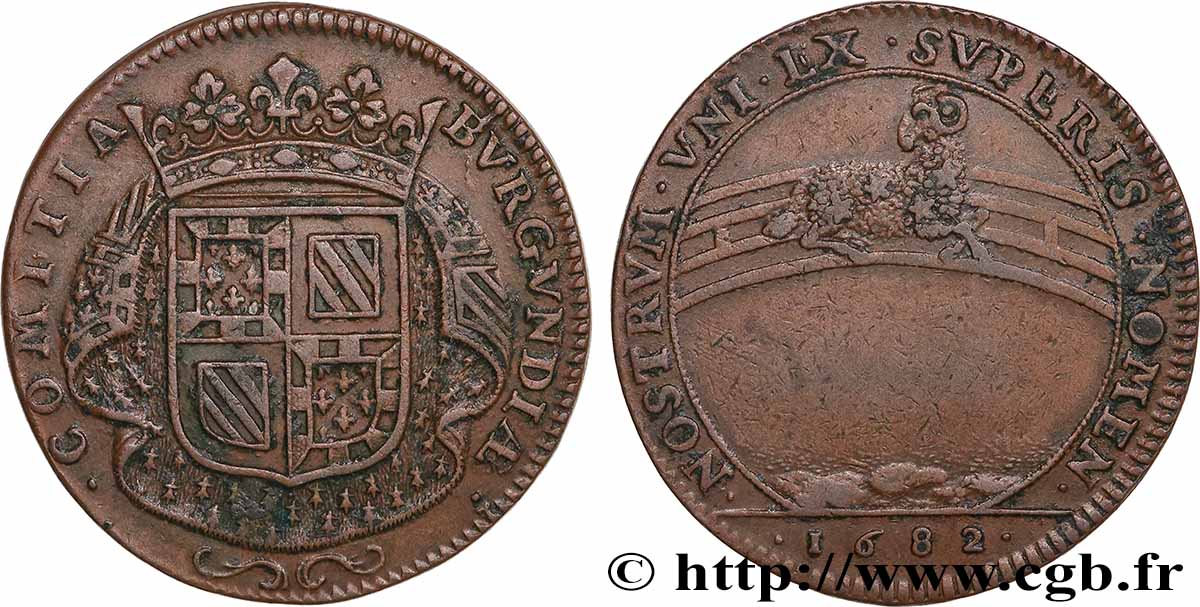 BOURGOGNE (ÉTATS DE ...) Naissance du petit-fils de Louis XIV TTB+/TTB