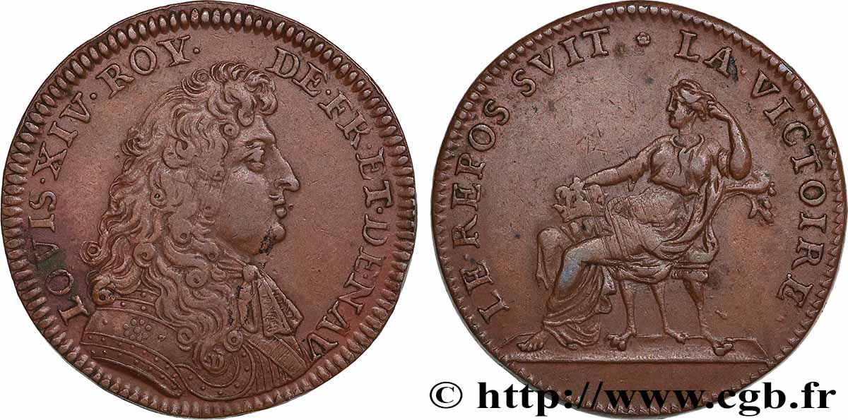 LOUIS XIV LE GRAND ou LE ROI SOLEIL Paix de Ratisbonne TTB+