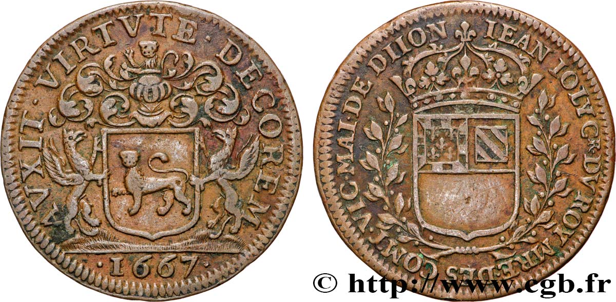 DIJON (MAIRES DE ... et divers) Jean Joly TTB