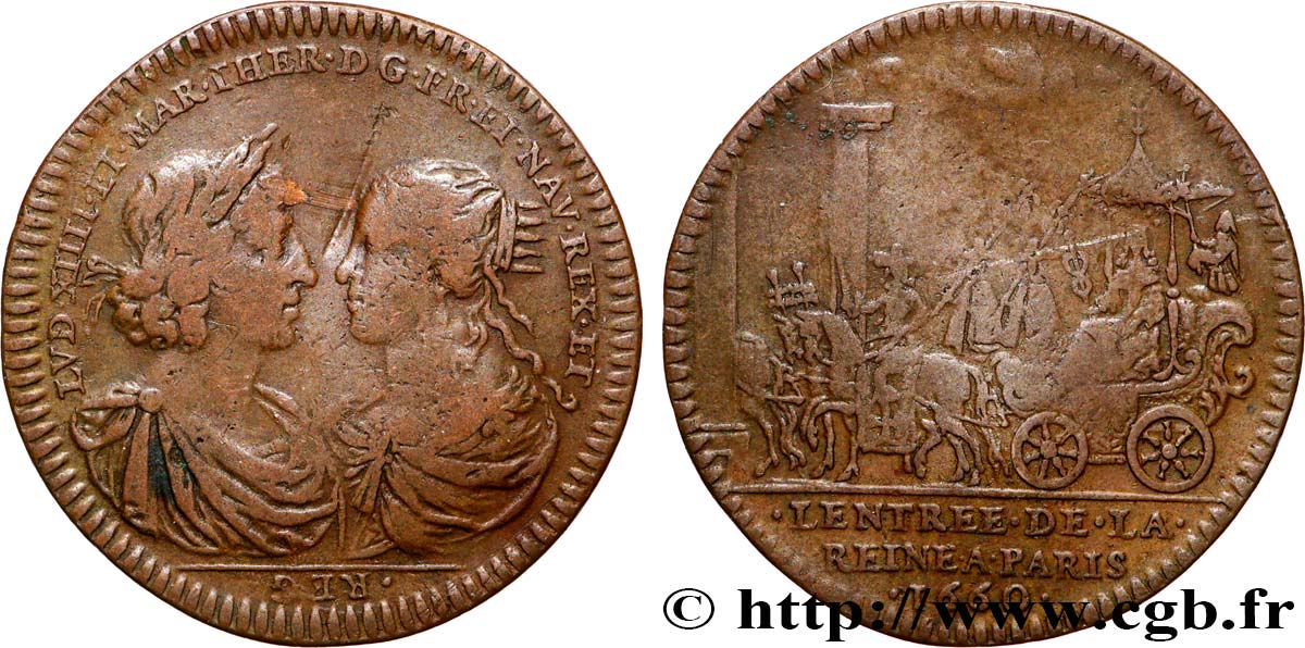 MARIE - THÉRÈSE D&nbsp;AUTRICHE Entrée de la reine à Paris TB