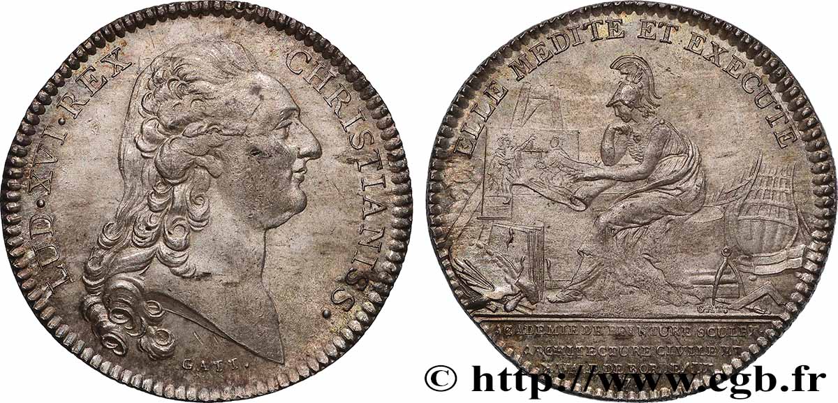 ACADÉMIES ET SOCIÉTÉS SAVANTES Académie de peinture, de sculpture, d’architecture civile et navale de Bordeaux  TTB+/SUP