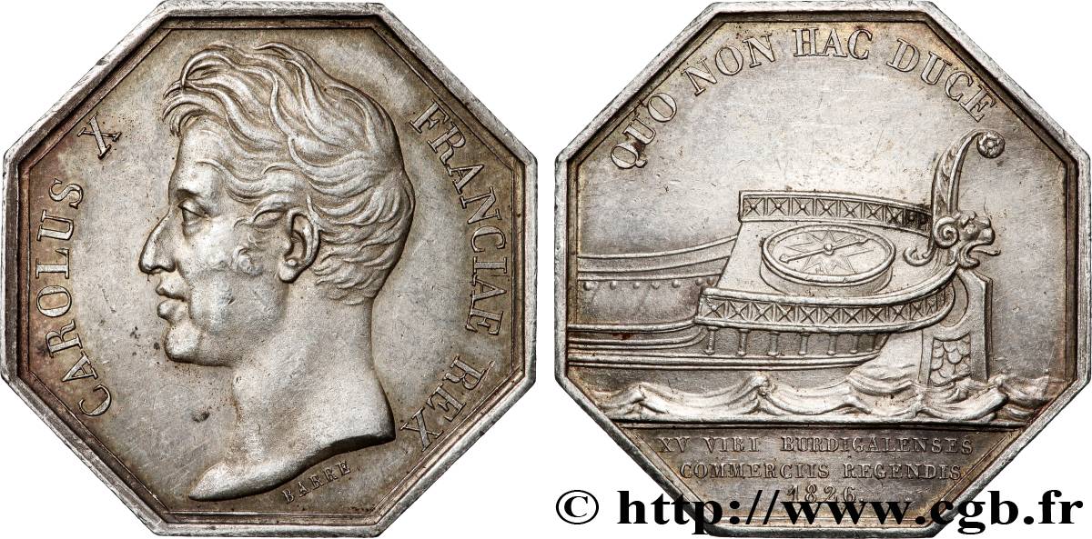 CHAMBRES DE COMMERCE Chambre de commerce de Bordeaux (Charles X) TTB+