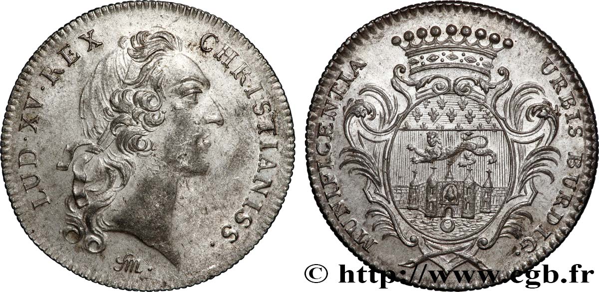 BORDEAUX (VILLE DE ) Récompense de la ville de Bordeaux, émission de 1747 TTB