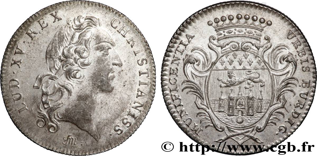 BORDEAUX Récompense de la ville de Bordeaux, émission de 1747 XF