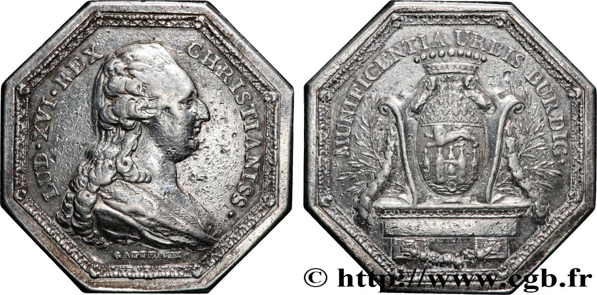 BORDEAUX Récompense de la ville de Bordeaux, émission de 1784 XF