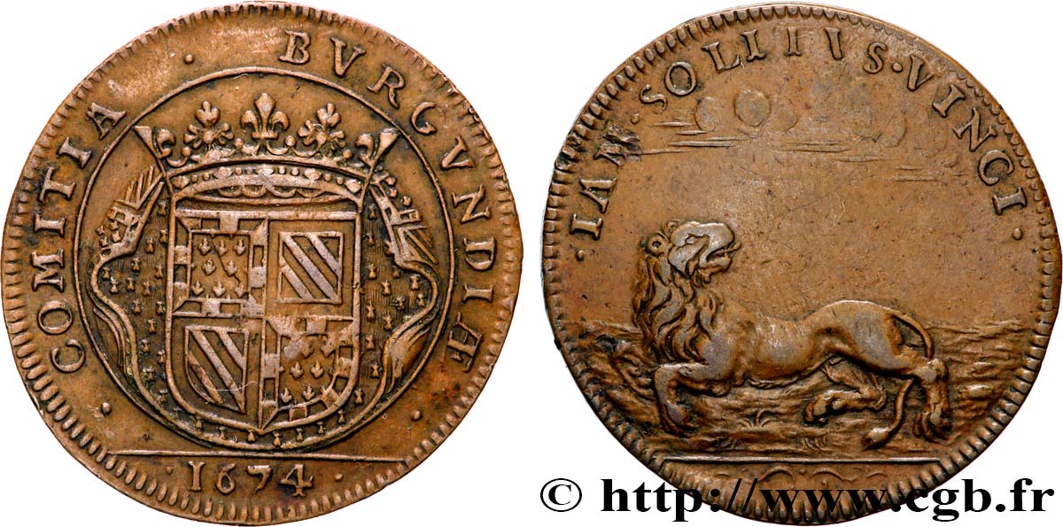 BOURGOGNE (ÉTATS DE ...) Seconde conquête de la Franche-Comté TTB+