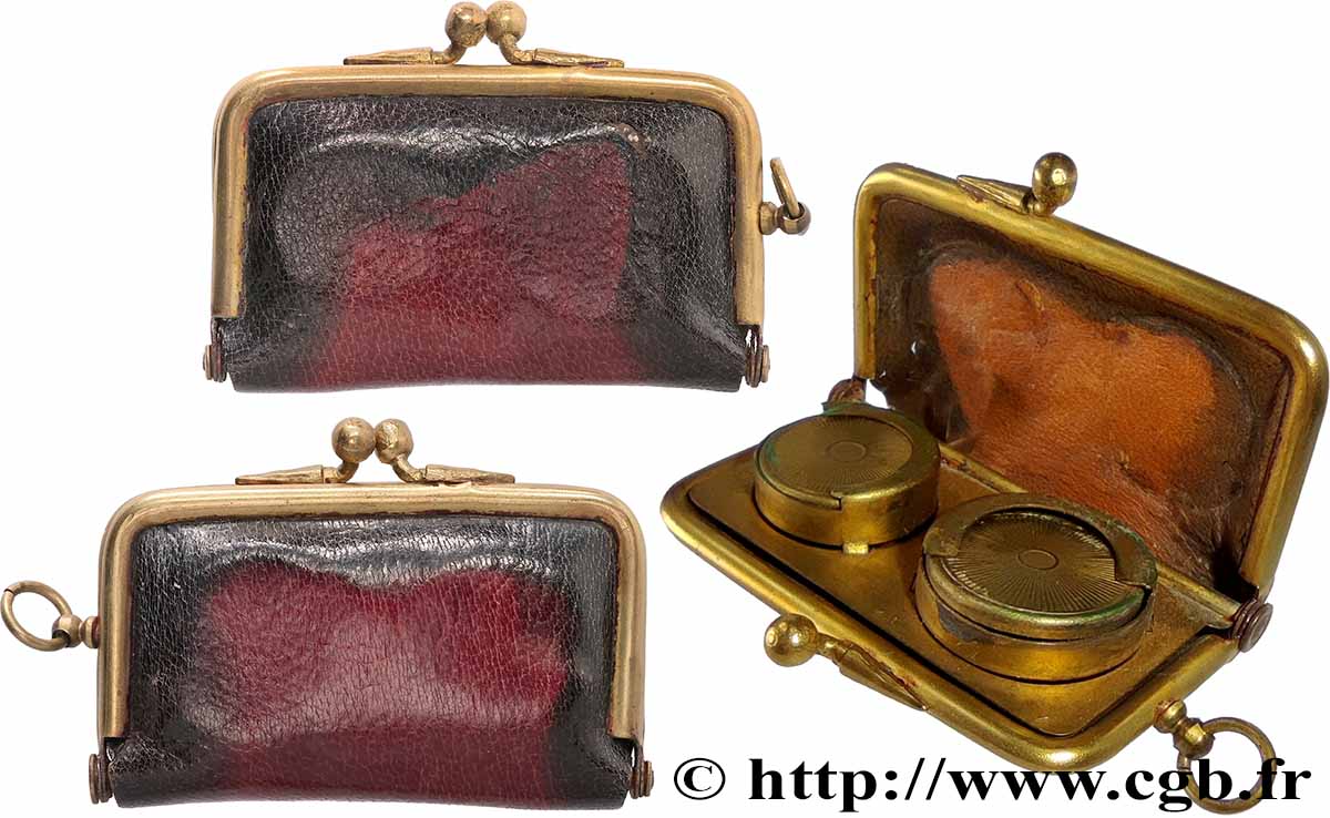 PORTE-LOUIS, PORTE-MONNAIE Porte-louis, Cuir TTB+