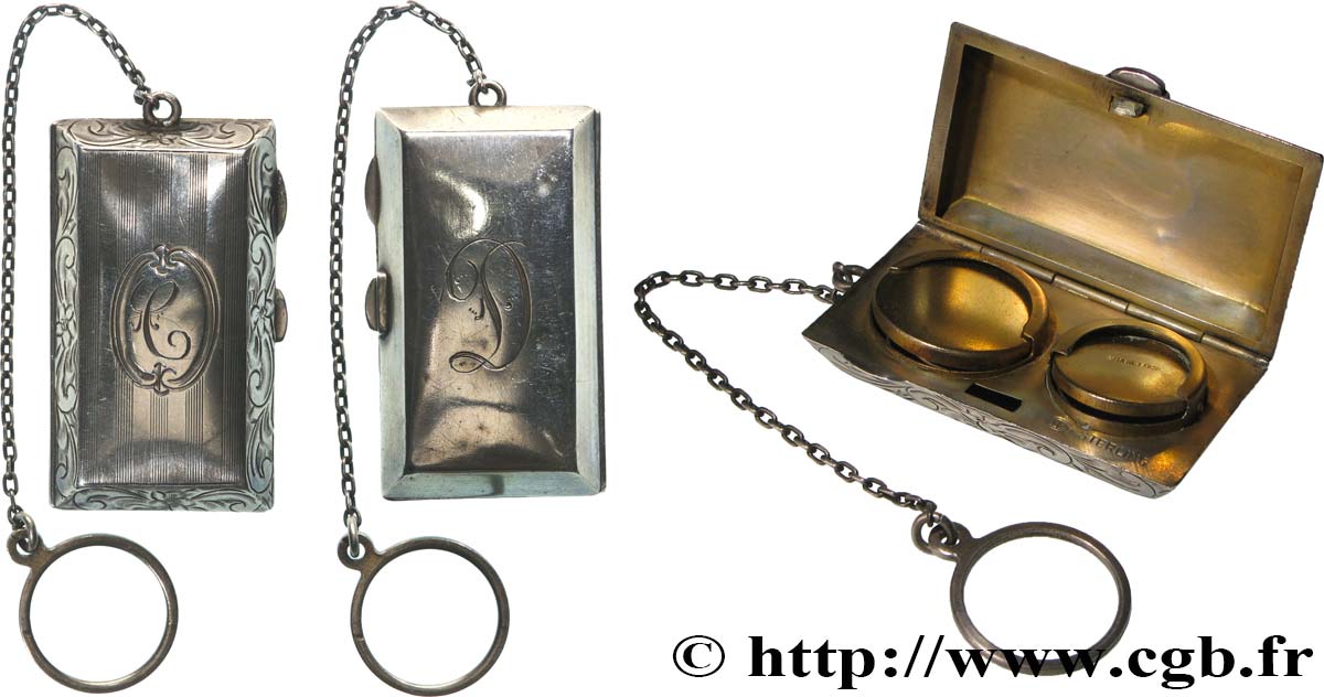 PORTE-LOUIS, PORTE-MONNAIE Porte-louis, Monogrammé TTB+