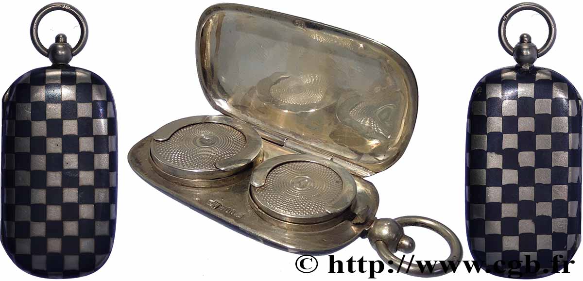 PORTE-LOUIS, PORTE-MONNAIE Porte-louis, niellé, Damier TTB+