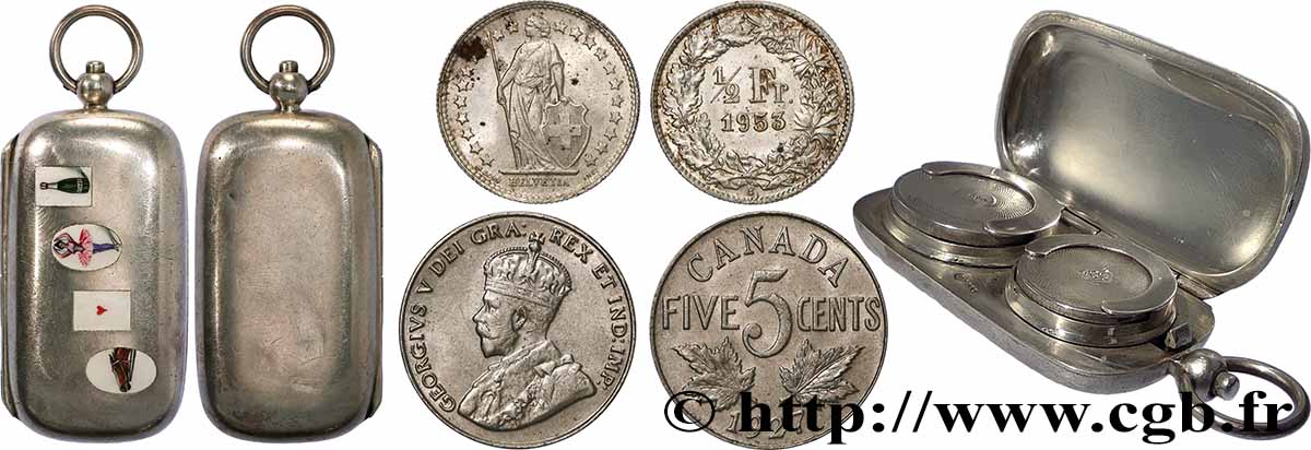 PORTE-LOUIS, PORTE-MONNAIE Porte-louis, modèle “Le bon vivant” TTB+