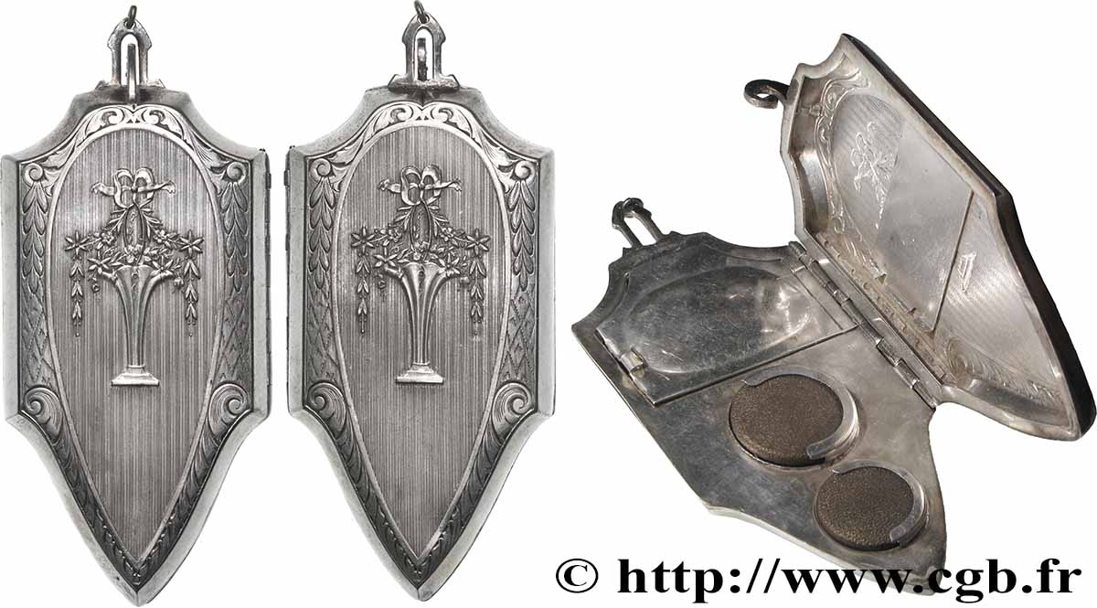 PORTE-LOUIS, PORTE-MONNAIE Porte-louis, poudrier et miroir TTB