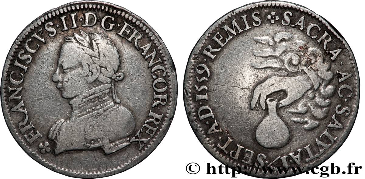 SACRE À REIMS Jeton, sacre de François II BB