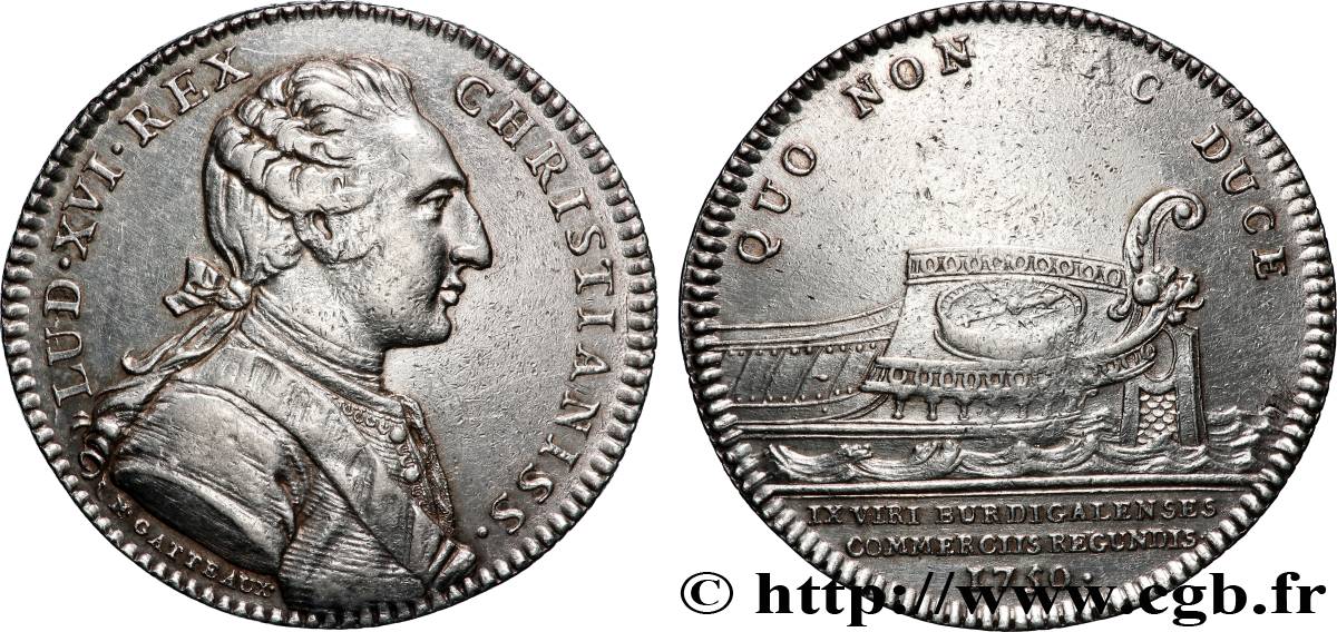 CHAMBRES DE COMMERCE Chambre de commerce de Bordeaux, émission de 1776 (Louis XVI) TTB