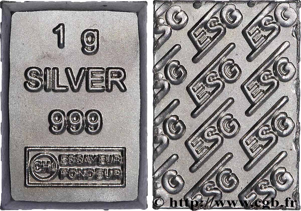 SILVER INVESTMENT Lingotin de 1 GR - ARGENT 999,9 MS