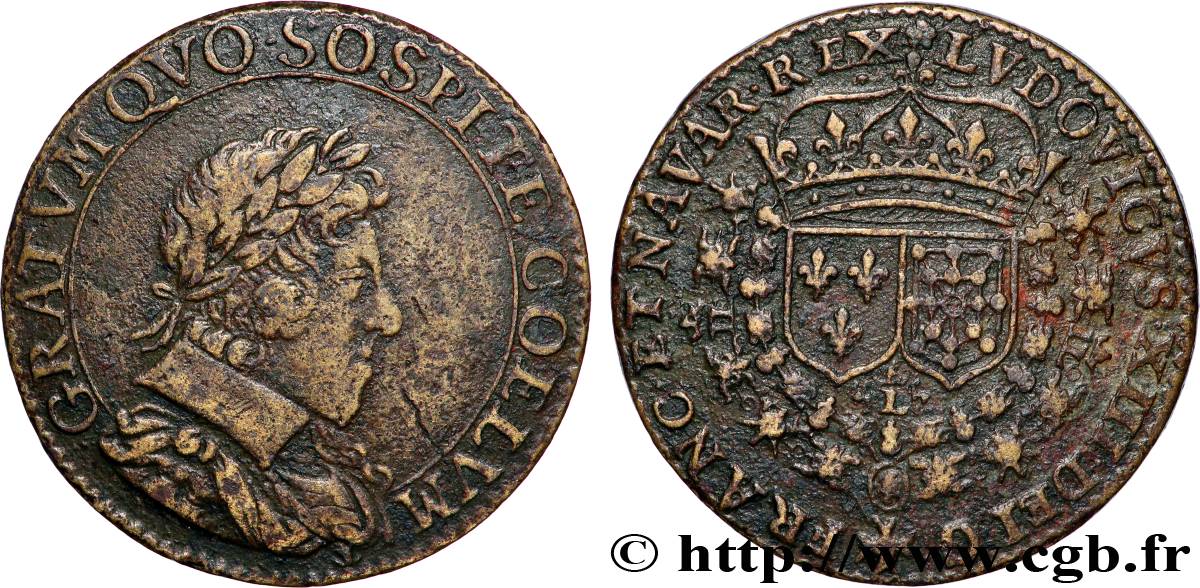 LOUIS XIII LE JUSTE Jeton Lt 24 TTB